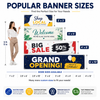 Custom 8oz mesh vinyl banner designed for windy outdoor display