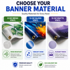 Custom vinyl banners with premium mesh, glossy, and matte material options. Durable indoor and outdoor banner printing with vibrant full-color graphics and weather-resistant quality.