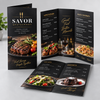 Folded Restaurant Menus
