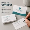 Writable business and appointment cards featuring crisp printing on uncoated paper stock.