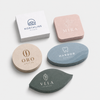 Special Shape Business Cards in square, rounded-square, circle, oval and leaf designs