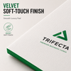 Custom Trifecta Business Cards Collection – Premium 38PT Velvet Soft-Touch Business Cards with Green, Blue, Red & Black Colored Edges, Luxury Thick Stock Design