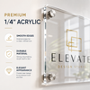 High gloss full color printed acrylic board with protective liner edge