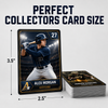Stack of custom printed 2.5x3.5 collectors trading cards in full color