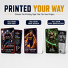 Stack of custom printed 2.5x3.5 collectors trading cards in full color