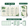 Mini menu size and folding guide showing a 4 × 10-inch flat sheet double-parallel folded to 4 × 2.5 inches.