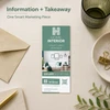 Home Interior RIP Card with perforated business card arranged on a desk beside stationery and decorative items.