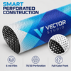 Rolled Vector Studio perforated window film with a close-up view of the 70/30 perforation pattern.