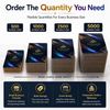 Custom Akuafoil business cards with sparkling multi color metallic foil effect