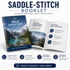 Open spread view of glossy high resolution custom booklet catalog pages