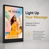 Custom 9mil backlit poster illuminated in LED lightbox display