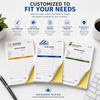 Custom printed compact logo and line grid on pocket duplicate order notepad