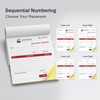 Custom printed company logo and line table on pocket carbonless order notepad