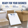 Heavy brown chipboard backing and glued top edge binding on 5.5 x 8.5 NCR pad