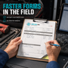 Custom printed logo and line art on duplicate carbonless service order notepad