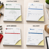 Custom 2-part carbonless NCR notepad 8.5 x 11 with white and yellow sheets