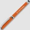Soft touch rubberized stylus tip on custom promotional gel pen for tablets