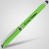 Soft touch rubberized stylus tip on custom promotional gel pen for tablets