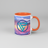 Full Color Print Ceramic Mug, Color Handle - 11 oz, MOQ-72, (Pack of 72)