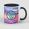 Full Color Print Ceramic Mug, Color Handle - 11 oz