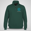 Men’s SummitShield quarter-zip fleece sweatshirt with stand-up collar, side pockets, rib-knit cuffs and waistband, and custom left chest embroidery.