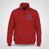 Men’s SummitShield quarter-zip fleece sweatshirt with stand-up collar, side pockets, rib-knit cuffs and waistband, and custom left chest embroidery.