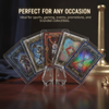 Custom printed collectors trading card with luxury raised gold foil finish