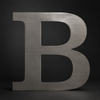 Brushed black titanium 3D stainless steel letter sign
