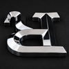 3D mirror stainless steel raised letter with polished finish