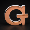 Rose gold mirror stainless steel LED backlit channel letter sign