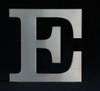Dimensional natural brushed silver metal letter mounted on exterior building facade