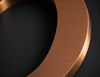 Custom 3D brushed stainless steel letter sign with natural Bronze hairline finish