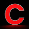 Illuminated front-lit acrylic face on stainless steel channel letters at night