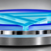 Side profile showing 0.5 inch illuminated middle acrylic plate in channel letter