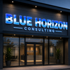 Full color RGB color changing front lit jelly acrylic letter sign at night