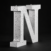 Custom front and side punch hole perforated stainless steel channel letter sign