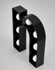 Custom black gloss open face stainless steel marquee channel letter sign with exposed bulbs