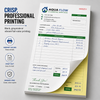 Heavy brown chipboard backing and glued top binding on 3.66 x 8.5 NCR pad