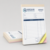 Custom 4.25 x 5.5 full color carbonless NCR invoice book with wrap around cover