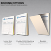 Custom 8.5 x 7 full color carbonless NCR invoice book with wrap around cover