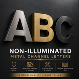 Non-Illuminated Metal Channel Letters