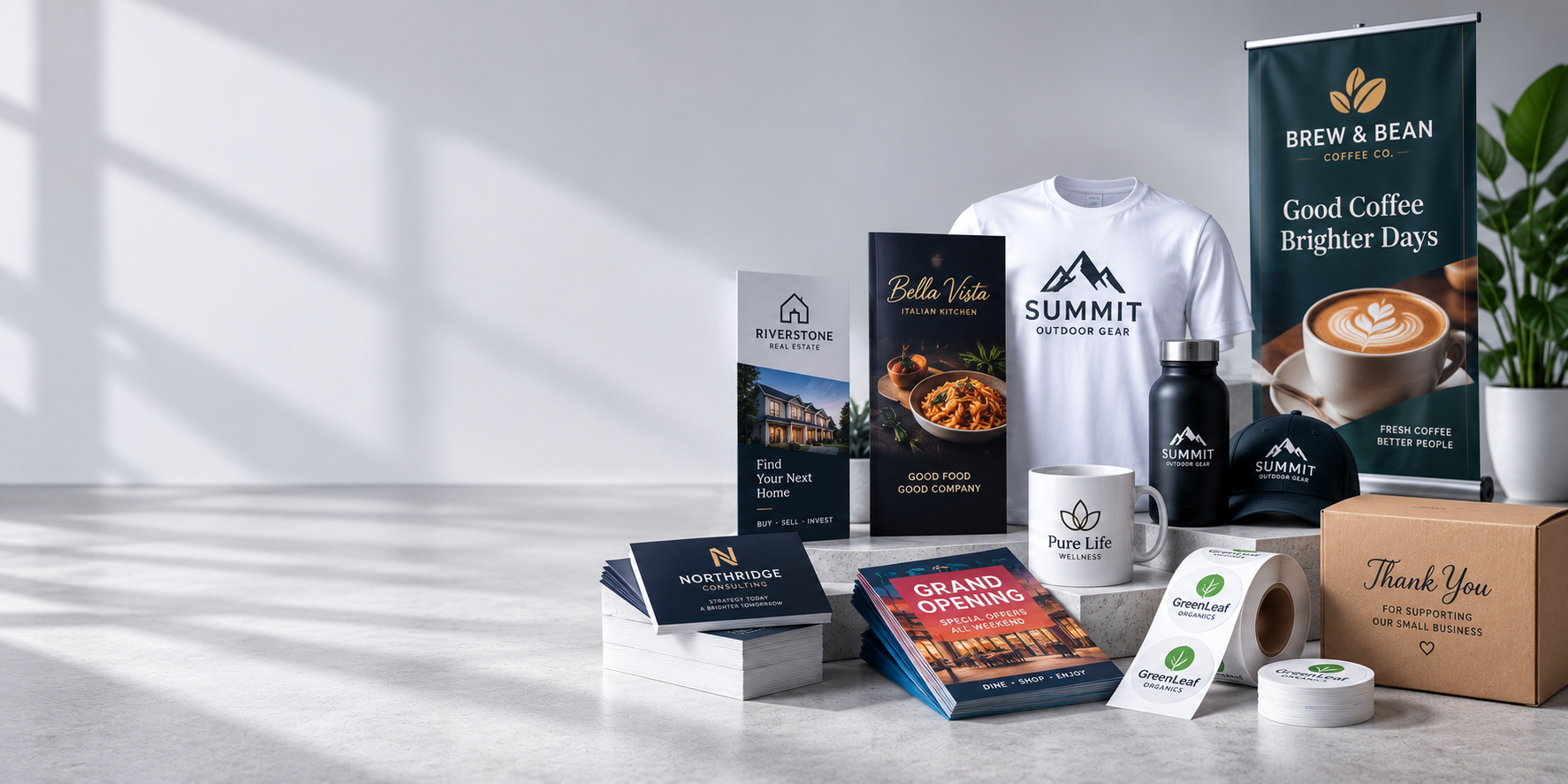 Custom printing products for businesses, organizations, events, and everyday needs