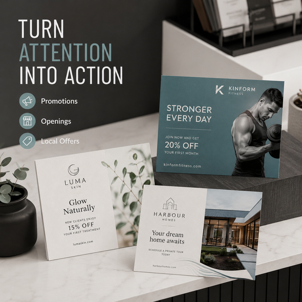Custom print postcards. luxury post cards, EDDM postcards