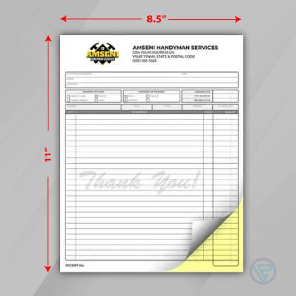 NCR Notepad 8.5" X 11", 2 Parts (25 Sets per Pad) NCR Notepad 8.5" X 11", 2 Parts (25 Sets per Pad)