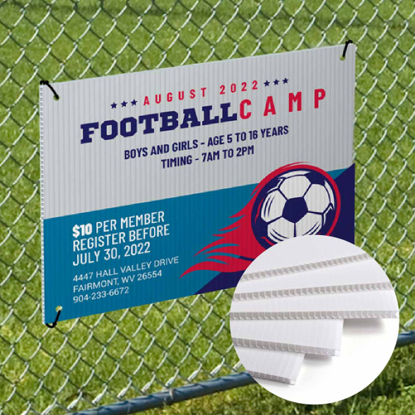 Coroplast Plastic Sign, Rectangle