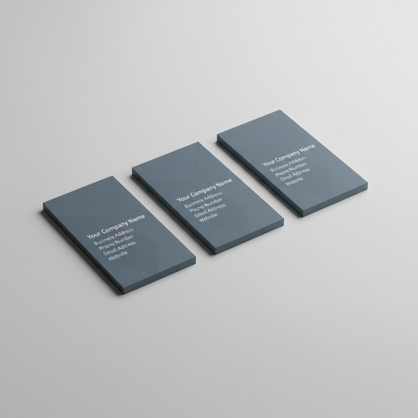 Soft-touch velvet laminated business cards with matte suede finish printed on thick 19pt cardstock for a premium professional look.