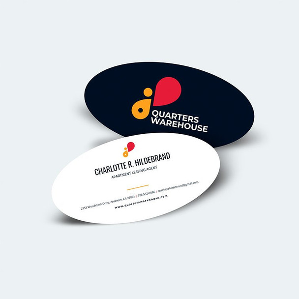 Oval Business Cards