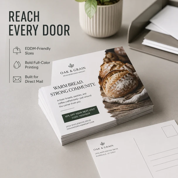 Custom print postcards. luxury post cards, EDDM postcards
