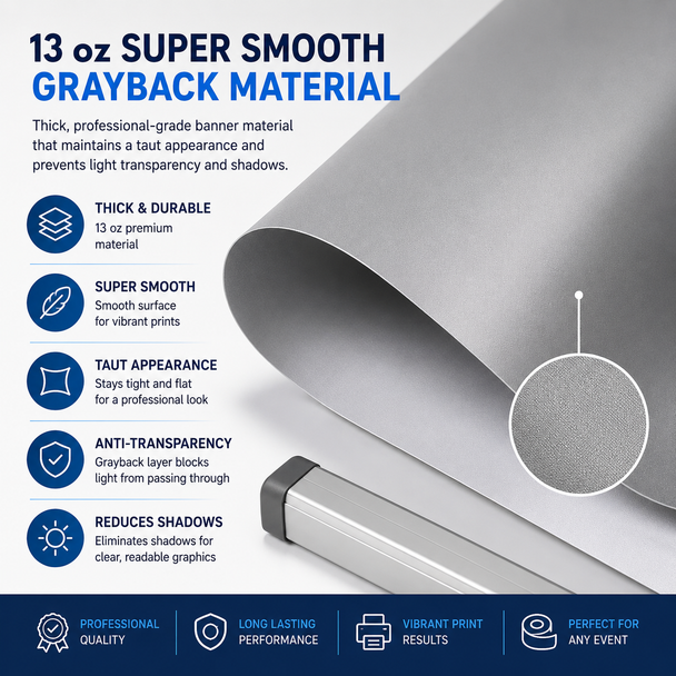 Custom Premium Retractable Pull-Up Banner Stand 47" x 80", high-end portable roll-up display with vibrant printing for trade shows, conferences, retail promotions, and professional branding.