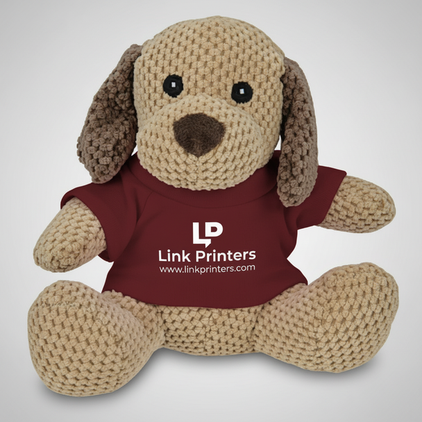 Friendly Knit Bunch Dog Custom Print Plush Toy